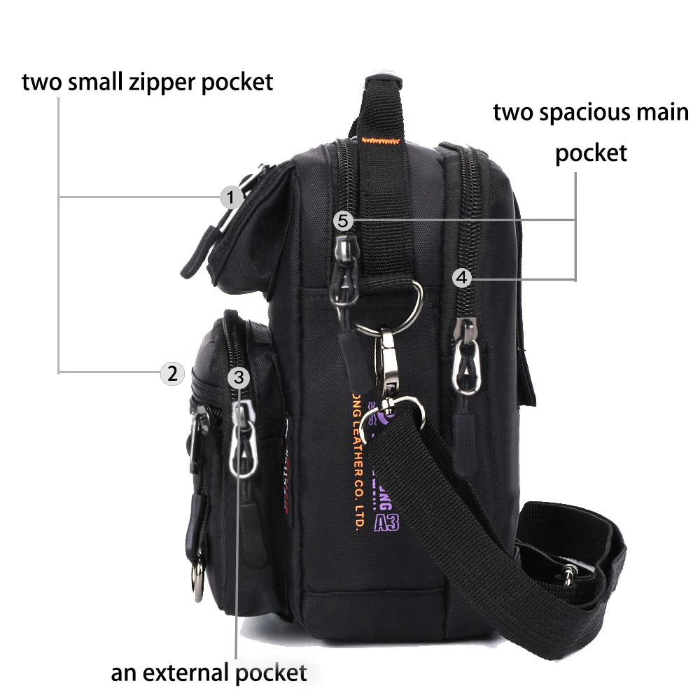 3707 Men Messenger Running Bags Casual Multifunction Small Travel Bags Waterproof Shoulder Waist Packs Military Crossbody mens messenger bag