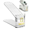 1Pc Adjustable Shoe Organizer Footwear Support Slot Space Saving Cabinet Closet Stand Shoes Storage Rack Shoebox 1