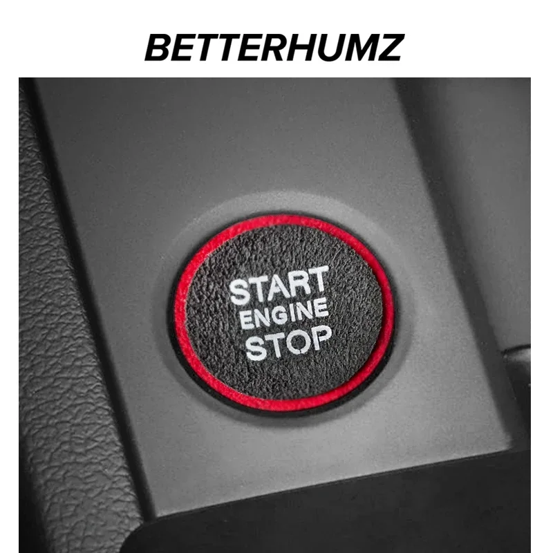 Car Interior Trim Alcantara Engine Start Stop Button Sticker for AUDI A4 A5 B9 B8 A6 A6L A7 C7 Q3 Q5 8R S3 RS3 8V