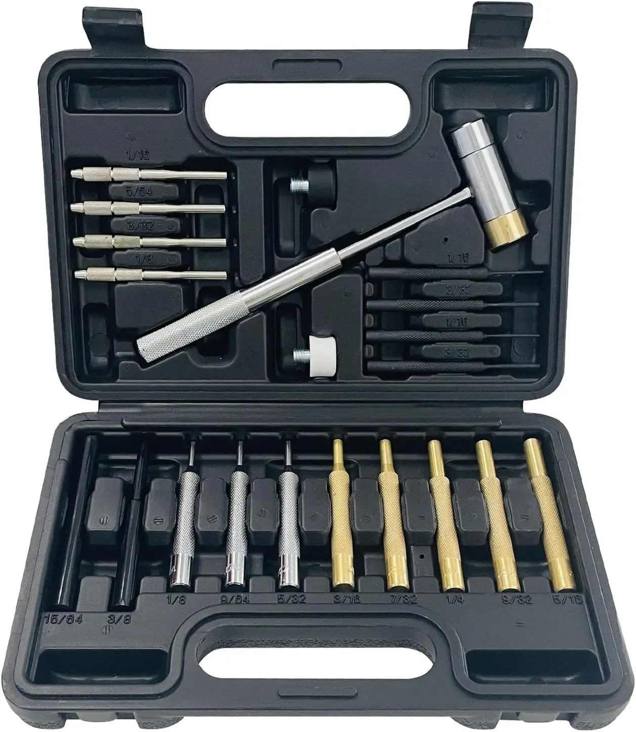 Firearm Punching Tools Detachable Heads Hammer Brass Steel Punch Solid Non-Deformed Material 21pcs