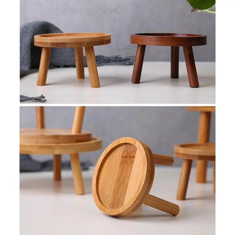 Wooden Stand For Indoor Plant Round High Stool Modern For Living Room Decorative Wooden Side Table Bonsai Holder plant stand,wooden flower shelf