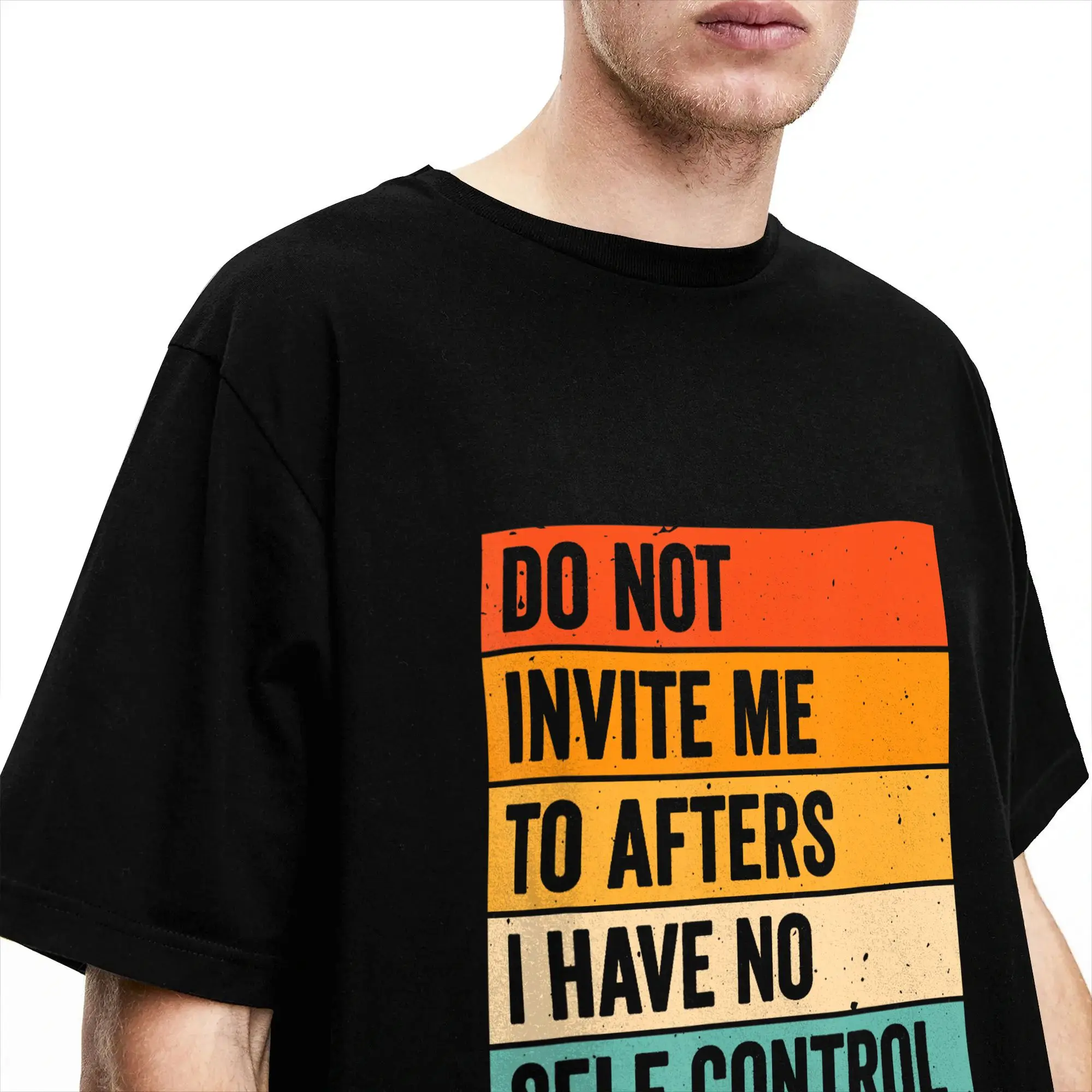 Men's Classic Pure Cotton No Self Control Novelty Summer Tee