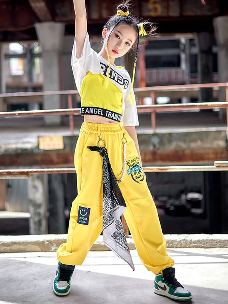 girls yellow crop top
