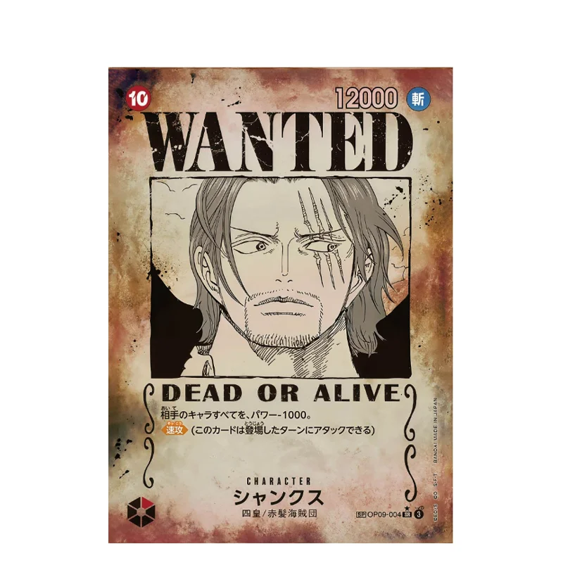 Diy One Piece Wanted Poster Japanese Sets Luffy Ace Sabo Roger Op13 Sec Sp Eustass Kid Op01-051 Op09-004 Shanks Op09-093 Teach