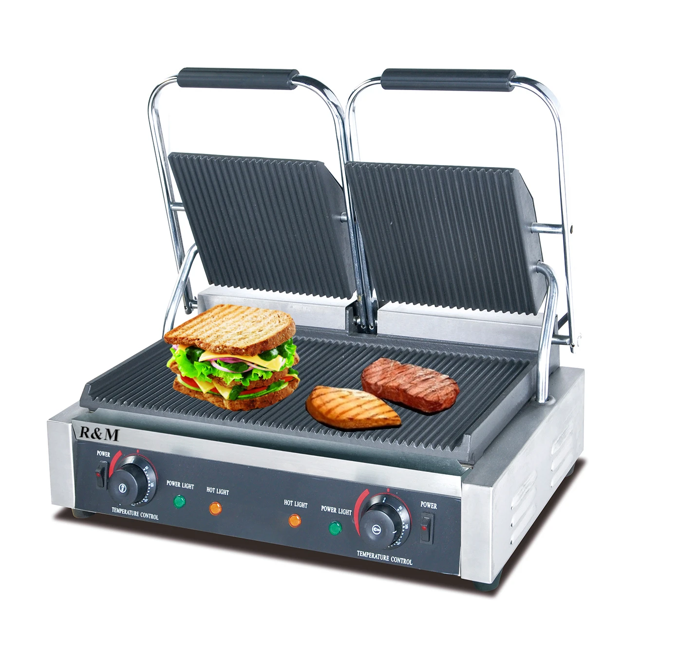 Professional automatic multi Double plate stainless steel multifunctional toasted sandwich maker 6 7 4 8 5 3 in 1 2 4 slices pan 3