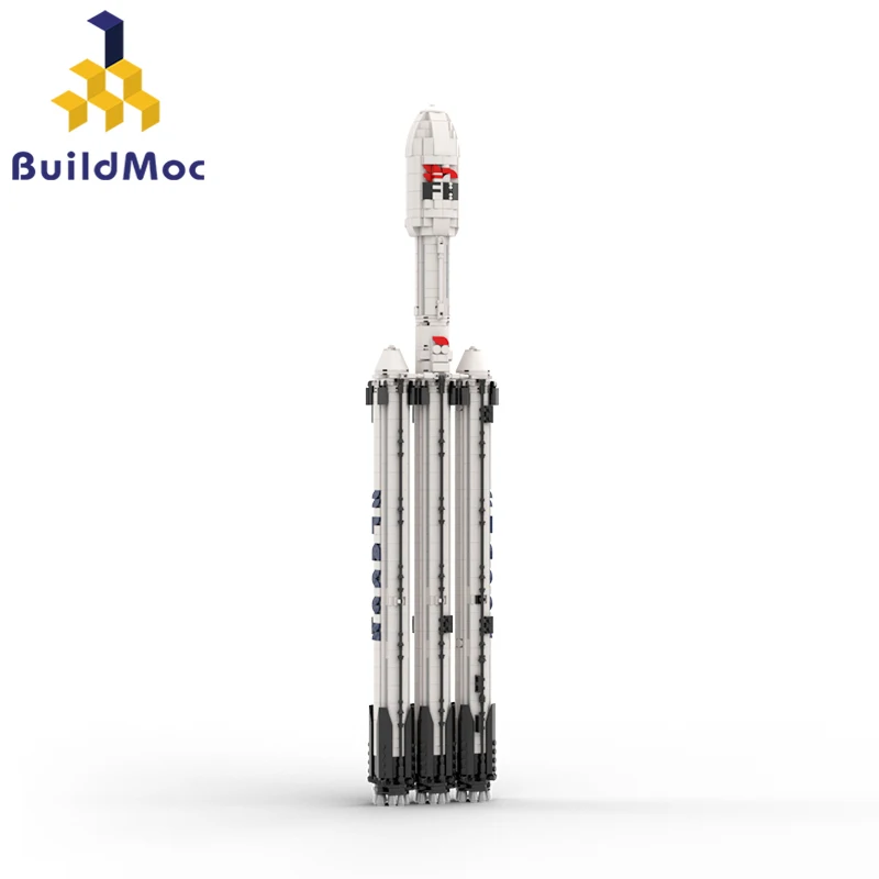 

BuildMoc Saturn V Scale Space X Falcon 9 Heavy Rocket Building Block Kit Large Size Carrier Vehicle Bricks Toy For Children Gift