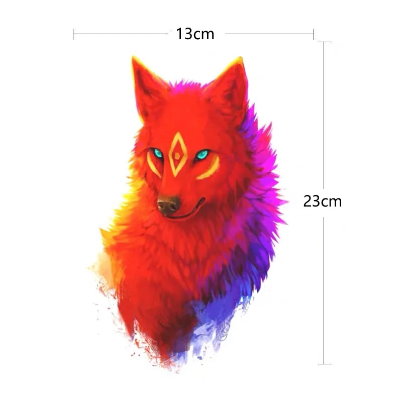 3D Creative Car Stickers Car Motorcycle Personality Red Fox Modified Decorative Decals Pull Flower Car Tail Stickers