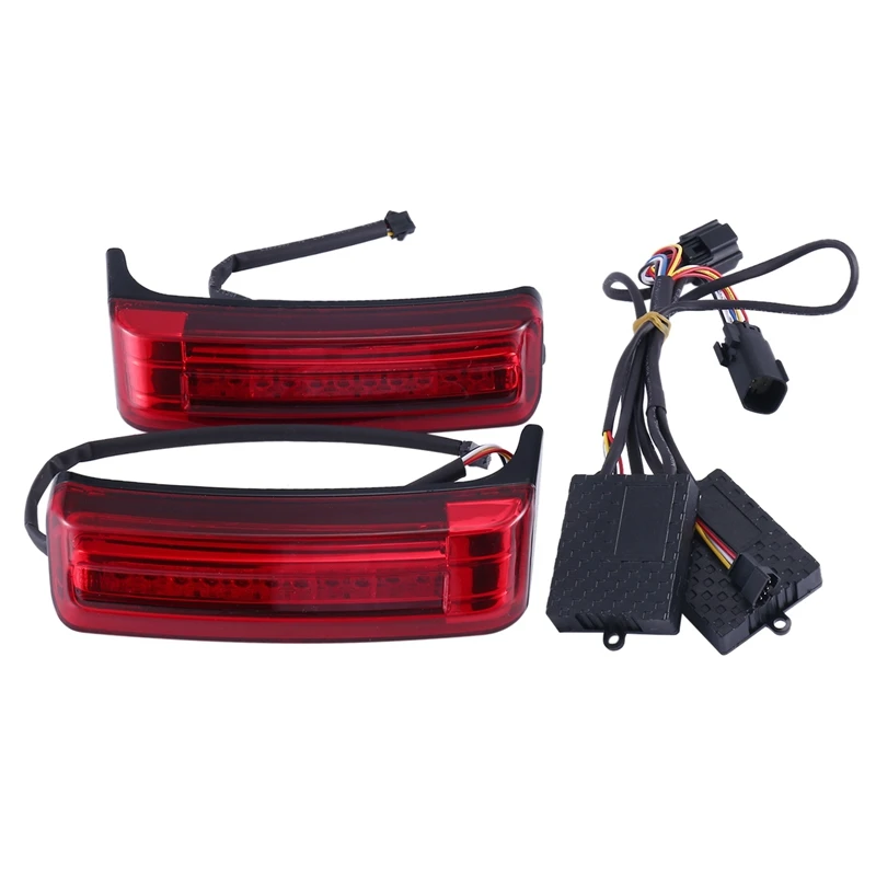 

Motorcycle Luggage Saddlebag LED Turn Run Brake Rear Tail Light For Touring Road King Street Glide CVO 14-22