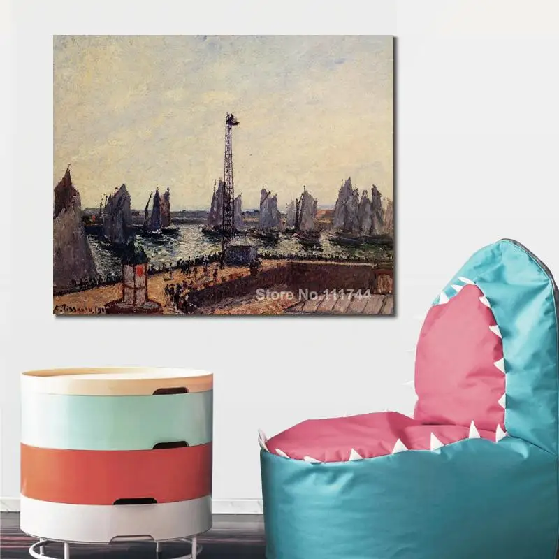 

Buy A Painting The Inner Port and Pilots Jetty Havre Camille Pissarro Home Decor High Quality Hand Painted