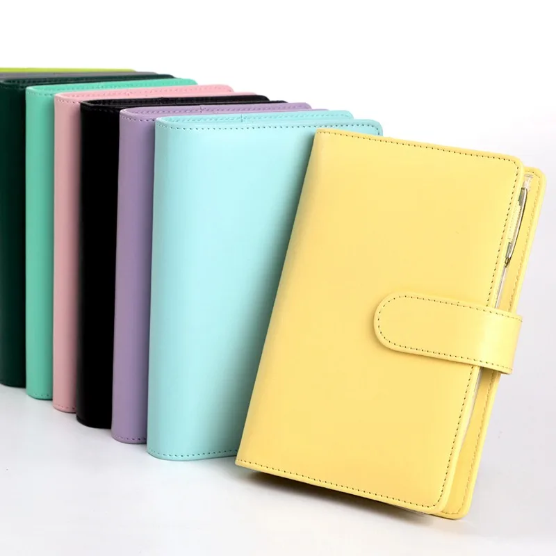 budget binder A6 PU leather budget binder with cash envelopes pockets zip small French budget pouch binder for saving money planner organizer