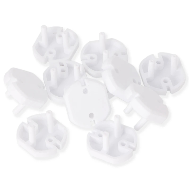 

2024 New 10pcs Mains Plug Socket Cover White Baby Safety Proof Child Safety Plug Guard Protector Anti Electric Shock Plugs