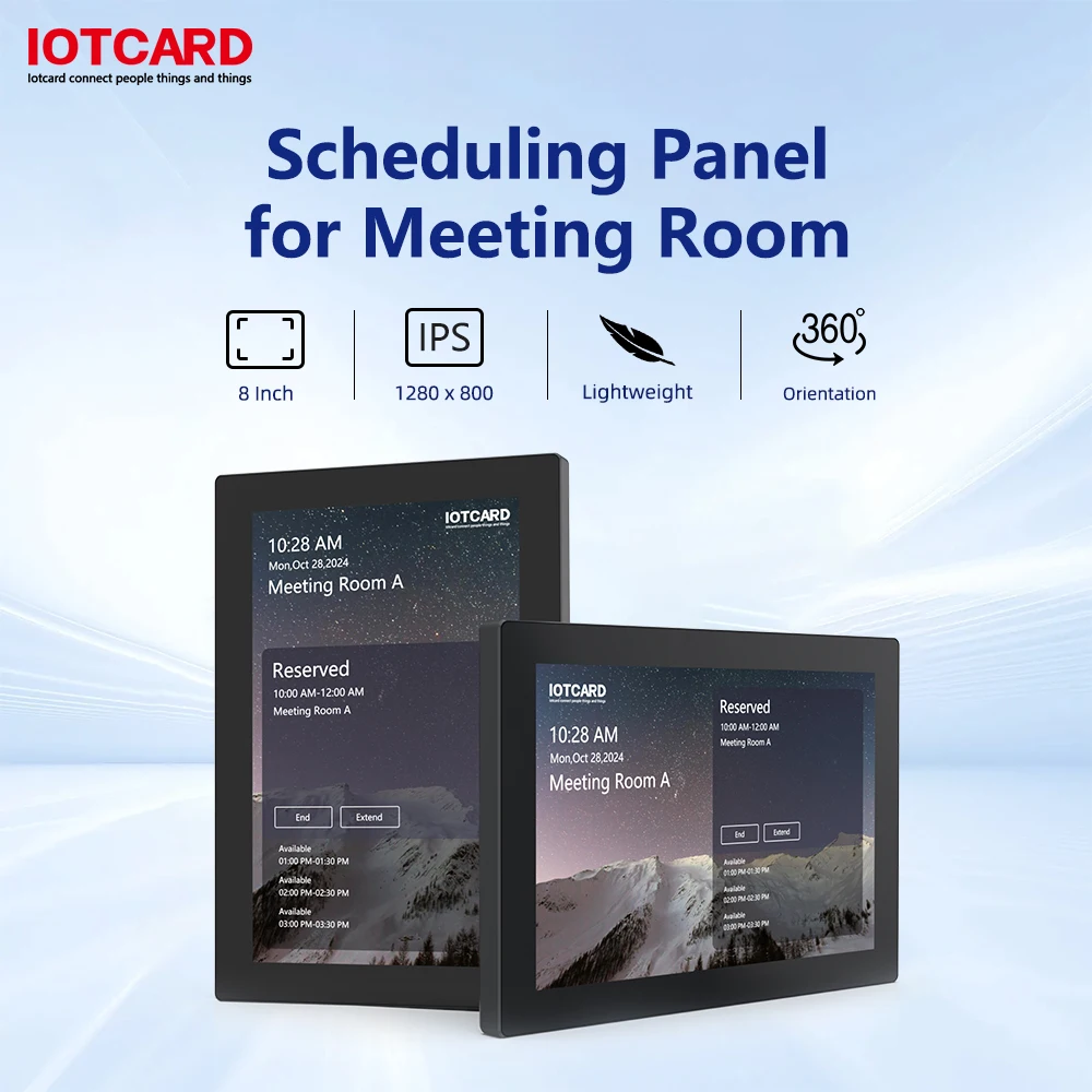 8 Inch Meeting Scheduling Panel Office Scheduler Tap Confrence Schedular Pad Booking System Meeting Room Tablet Door Screen