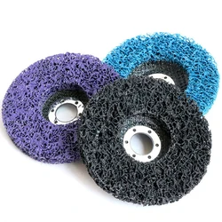 1pcs 100mm Poly Strip Disc Wheel Paint Rust Removal Clean Grinding Wheel Stainless Steel Diamond Grinding Disc For Angle Grinder