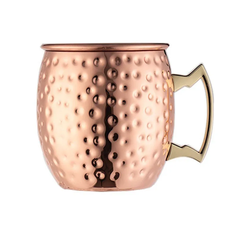 500ml Mule Cup Stainless Steel Cocktail Cup Beer Cup Copper Goblet Cocktai Wine Coffee Cup Champagne Party Bar Drinkware Tools