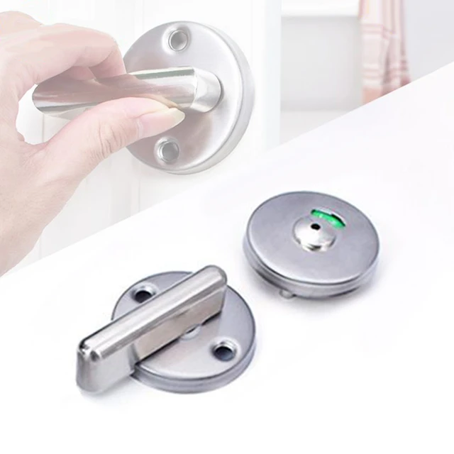 Metal Indicator Door Lock Public Toilet WC Hardware Latch For Bathroom  Occupied Vacant Engaged Deadbolt Dressing Room - AliExpress