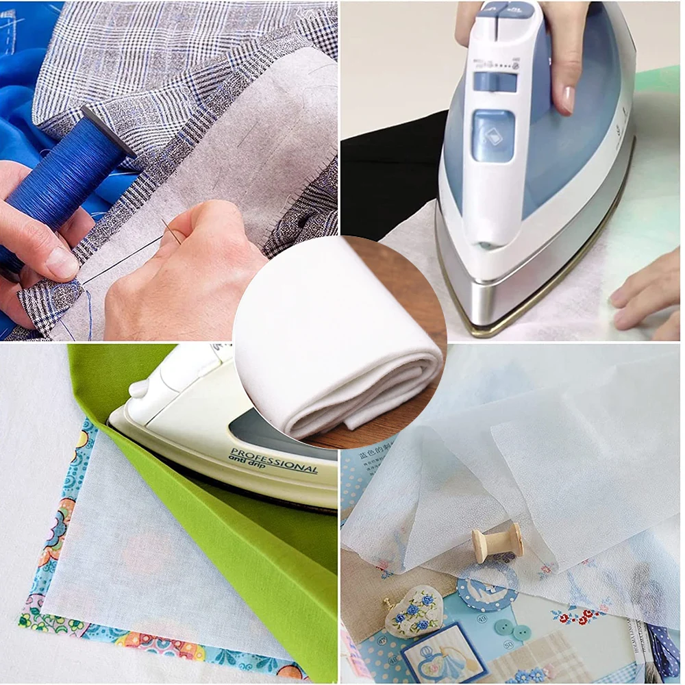 Fusible Interfacing Iron-On Non-Woven Fabric 39in X 19in For Sewing Zip Project