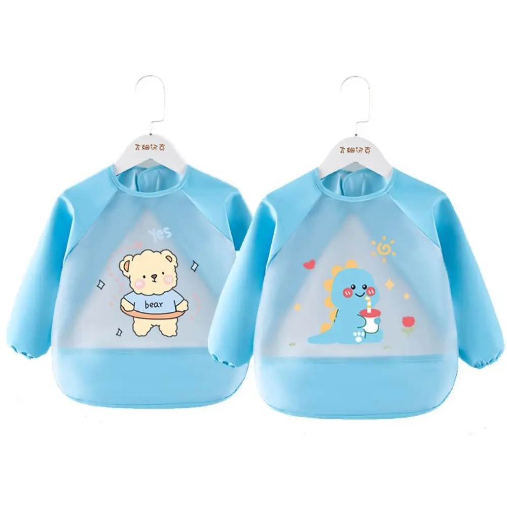 Waterproof Baby Feeding Bib Dirt Proof Long Sleeved Saliva Towel Burp Apron No-Wash Drool Towel Baby Bib Burp Clothes Children