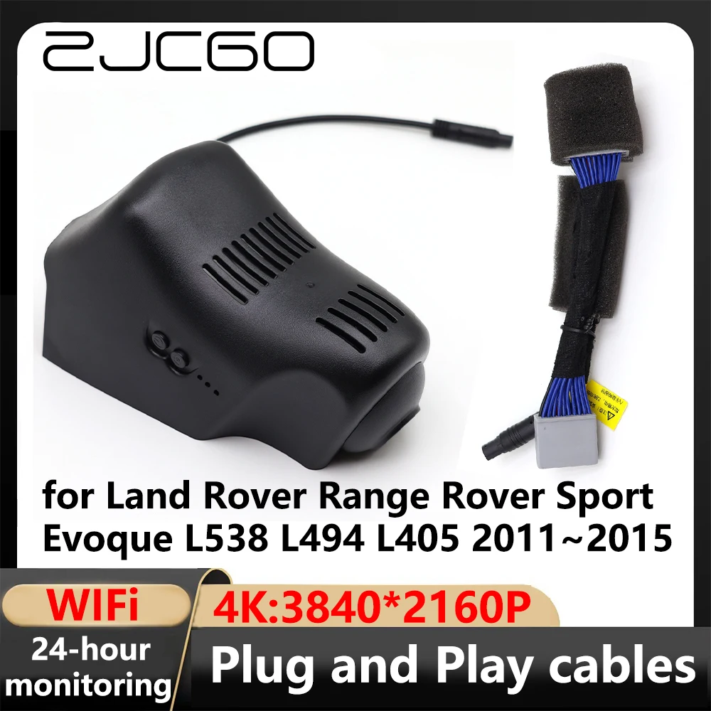 

ZJCGO 4K Wifi 3840*2160 Car DVR Dash Cam Camera Video Recorder for Land Rover Range Rover Sport Evoque L538 L494 L405 2011~2015