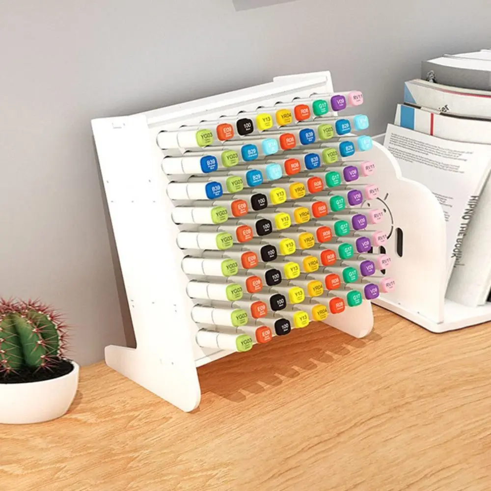Practical Multifunctional Diagonal Plug-in Pen Holder Desktop Kindergarten Children's Marker Pen Storage Box Container pen holder