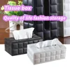 High Quality Leather Tissue Box Napkin Holder Paper Case Bathroom Tissue Box Cover Car Napkin Storage Modern Toilet Paper Box 3 2