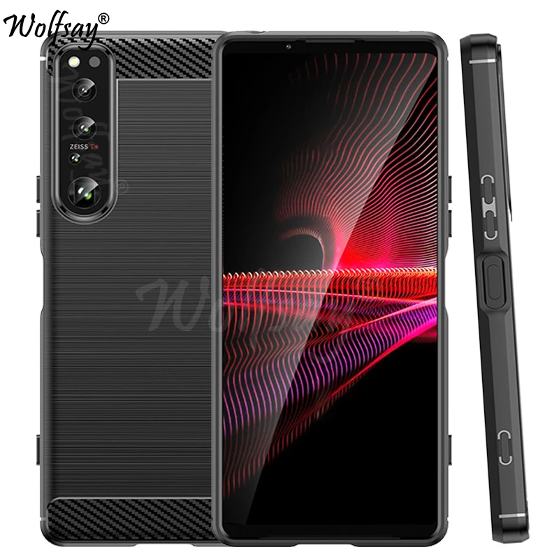 Per Sony Xperia 1 Iv Custodia Paraurti Cover Posteriore In Fibra Di Carbonio In Silicone Per Sony Xperia 1 Iv 10Iv 10Iii Custodia Per Sony Xperia 1 Iv