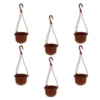 6 Sets Chlorophytum Pot Artificial Plants Outdoor Hanging Succulents Flower Basket Flowerpot Ceiling Pendant Plastic Container 1