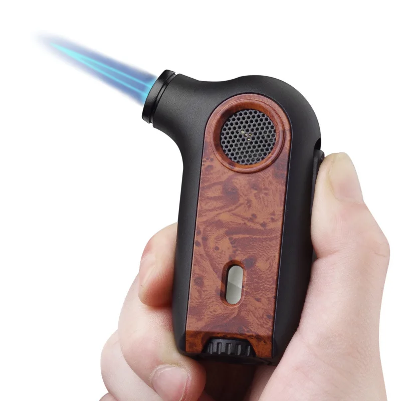 

New Personality Blue Flame Butane Lighter Torch Turbine Windproof High Temperature Inflatable Lighters Household Accessories