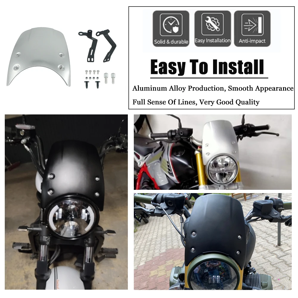 BMW R Nine T R9T R NINET 40 Years Racer Pure 2014-2022 헤드라이트 페어링 윈드스크린 디플렉터 커버용 오토바이 윈드실드