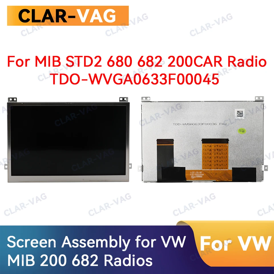 

6.5 Inch Touch Screen Display for VW MIB 200 682 Car Navigation Radio Screen Assembly TDO-WVGA0633F00039 WVGA0633F00045