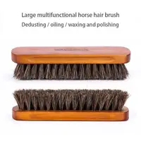 Horsehair Shoe Brush Waxing Black Brown Suede Paint Shoe Cream Polish Boots Leather Finish Effect Shoe Care Useful Products 1