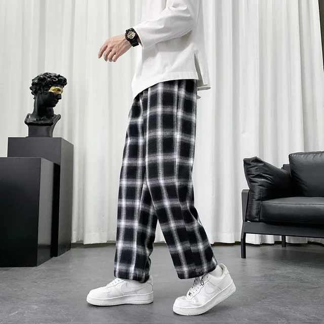 Retro Plaid Hip Hop Style Loose Pants  Mens pants casual, Streetwear  korean, Suits clothing