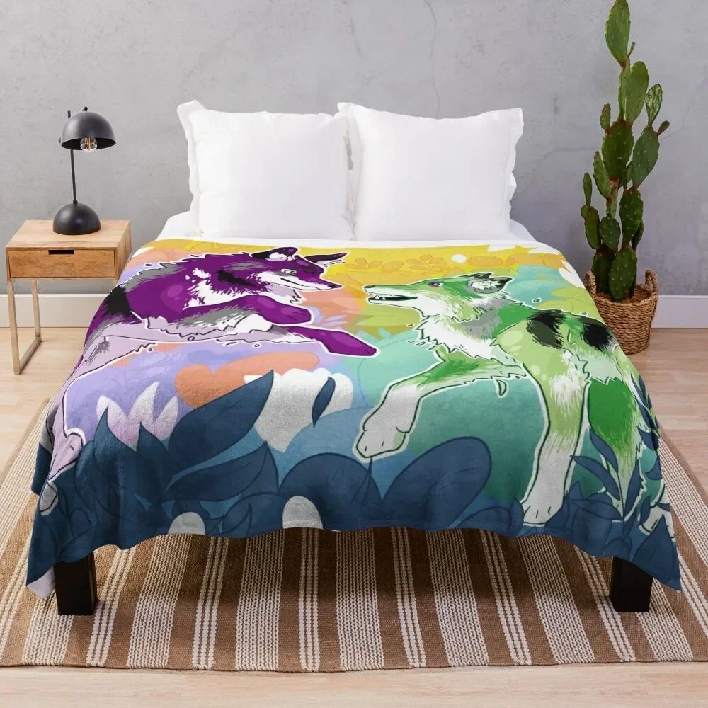 

Aro/Ace Wolf Dance Throw Blanket Luxury Brand Soft Plaid cosplay anime Plush Blankets