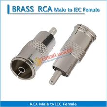 Lotus RCA Male to IEC Female audio and video connection Brass lotus RF connector extension conversion tanie tanio CN (pochodzenie) RCA-J IEC-K Jack nickel plated brass with a high quality PTFE insulator 50 Omega Brass Nickel plating
