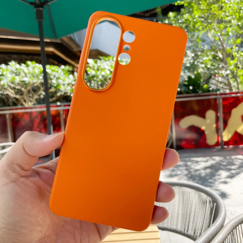 Eco-Friendly Slim Leather Phone Cover with Magnetic Wireless Charging and Shockproof Protection
