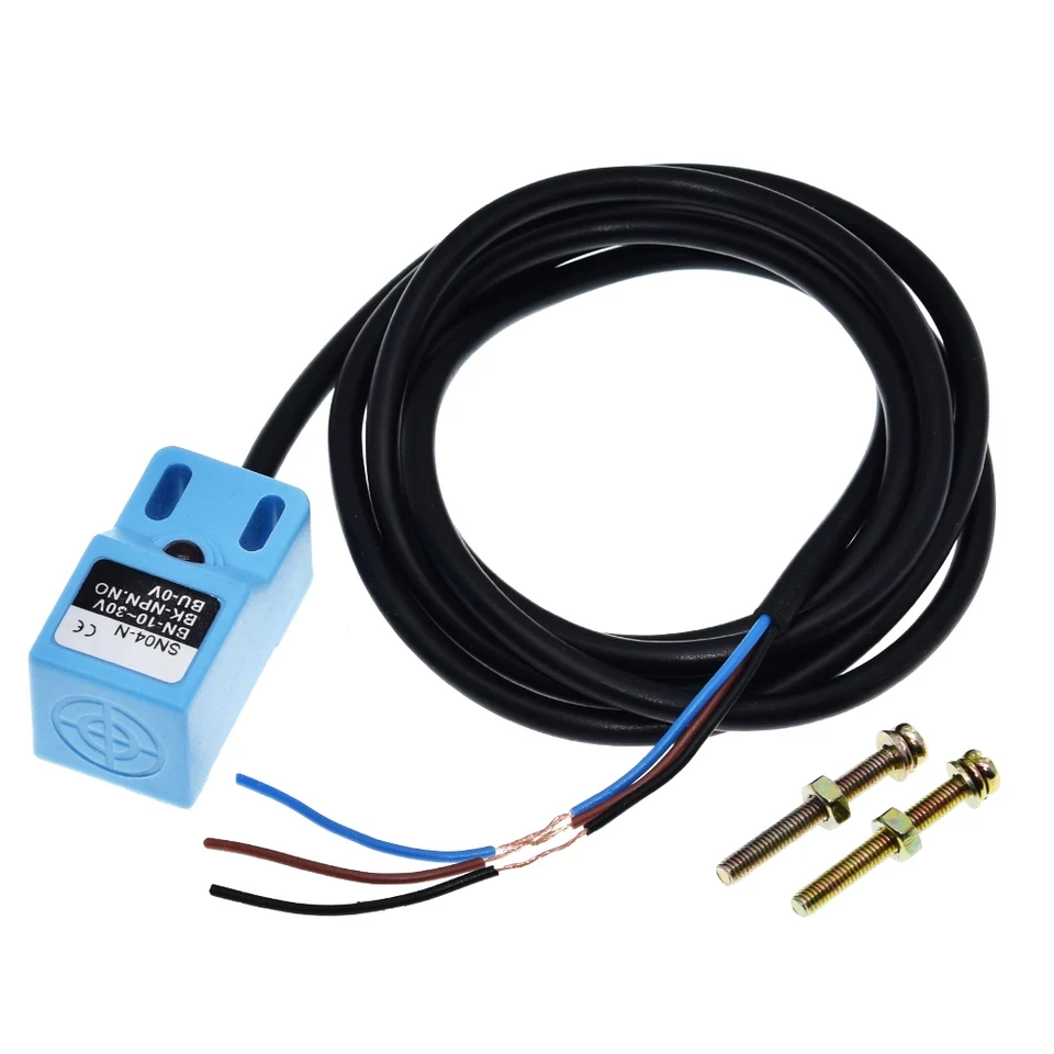 Woljay Inductive Proximity Sensor Switch SN04-P2 | PNP NC 3-Wire, DC 5-30V, 4mm Detection For Automation