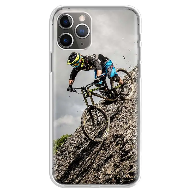Mountain Bike Adventure Pattern Soft TPU Phone Case