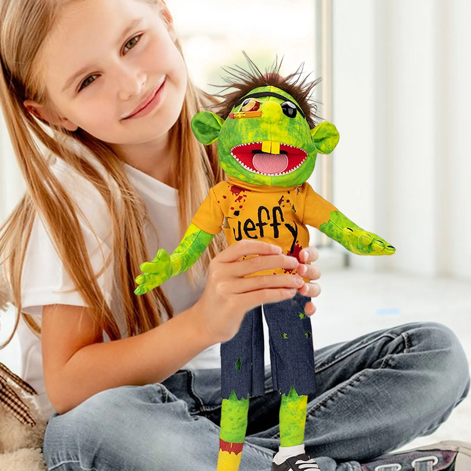 Movable Mouth Jeffy Hand Puppet Telling Story Talk Show Muppet Jeffy  Friends Finger Puppet Plushie Toy Cody Junior Party Toys - AliExpress