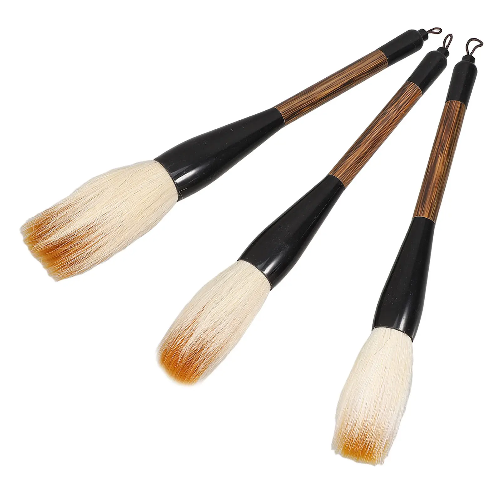 3Pcs 대형 중국 서예 브러쉬 세트 초보자를위한 부드러운 잉크 흡수 쓰기 그림 수미 잉크 드로잉 브러쉬