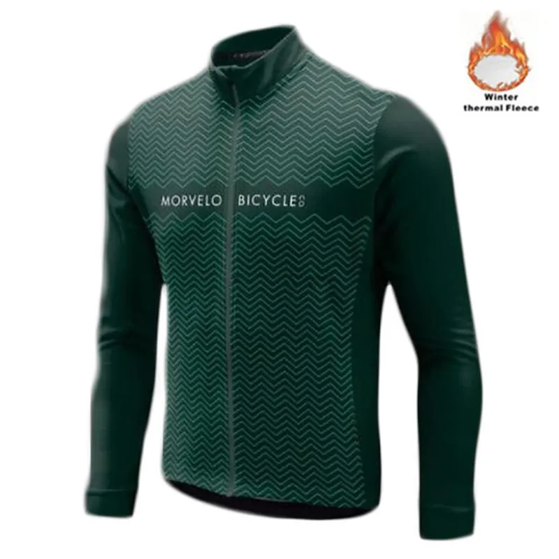 Morvelo-Jersey de ciclismo térmico para hombre, Ropa de Ciclismo de manga larga, maillot de invierno