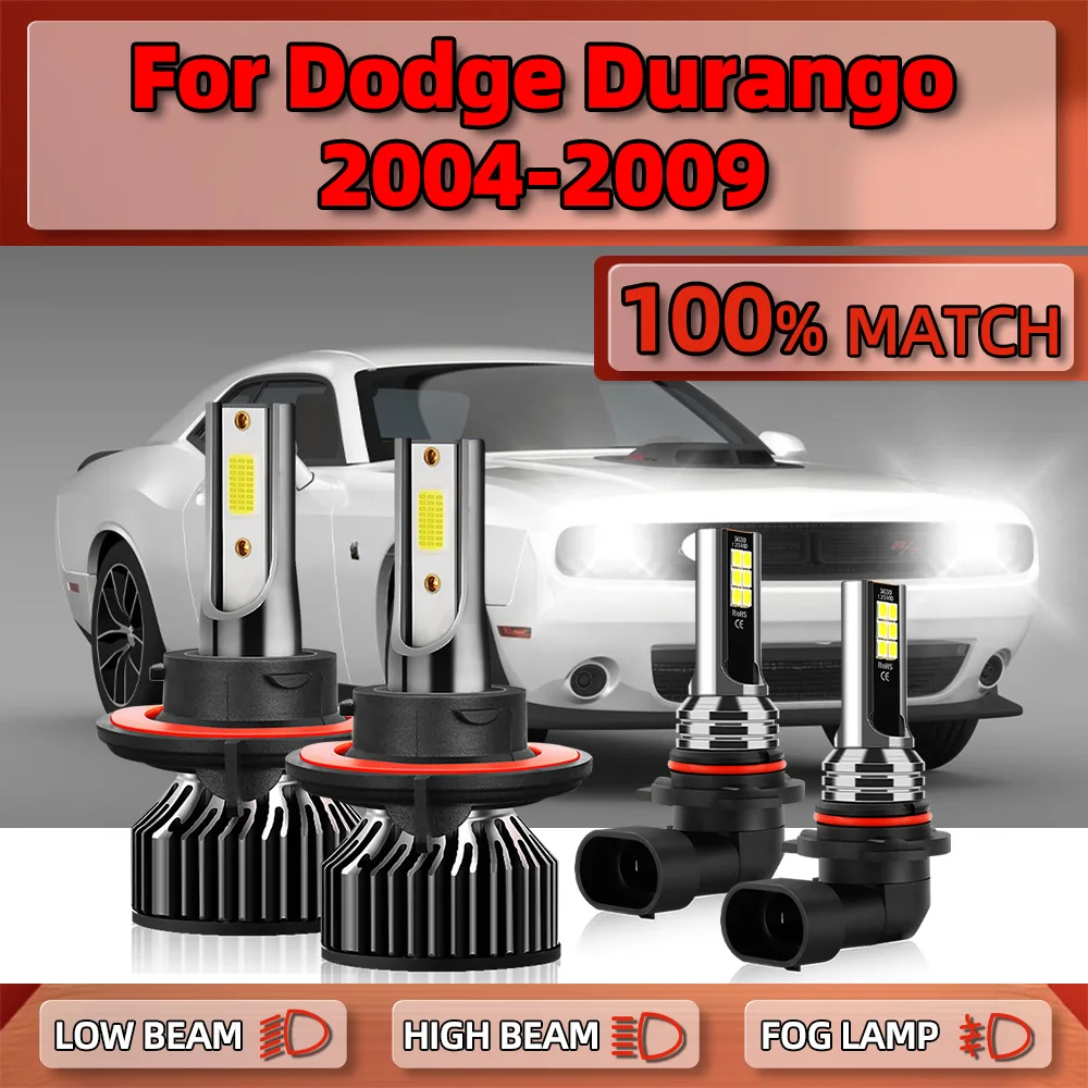 

40000LM Canbus LED Headlight Bulbs 240W Turbo Car Lamps 12V 6000K Fog Lights For Dodge Durango 2004 2005 2006 2007 2008 2009