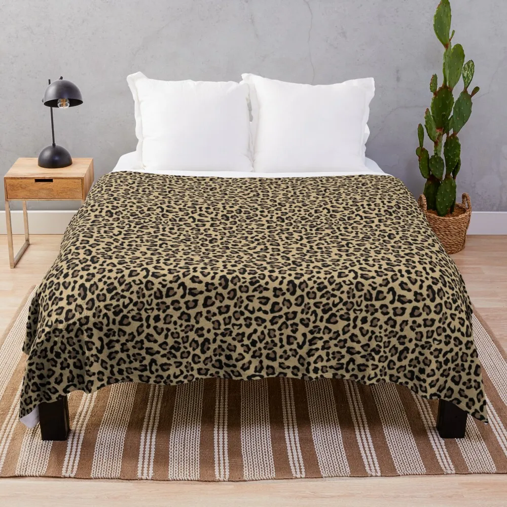 

Brown Cheetah Print Throw Blanket Luxury Designer Blanket Designer Blanket Thermal Blanket