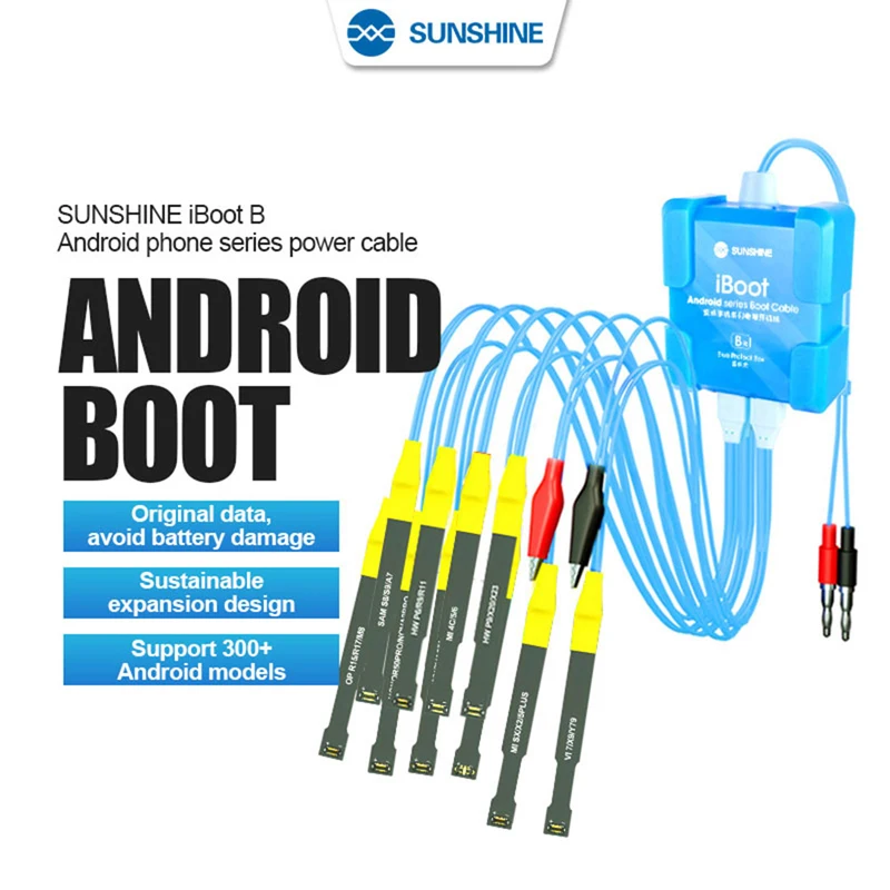 

Кабель питания SUNSHINE iBoot B для телефонов Android, защита от перегрузки по току и напряжения, интегрированная тестовая линия с защитой от горения