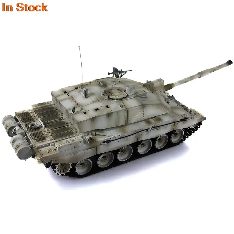 Heng Long 1/16 7.0 Challenger II FPV Camera RC Tank 3908 Painted White 360° Turret Steel Gearbox RTR Toys Machine Gun TH17756 3