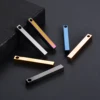 5Pcs Stainless Steel  Both Sides Mirror Polish Rectangle Bar Pendant Blank Stamping Charm for Jewelry Making Wholesale 5