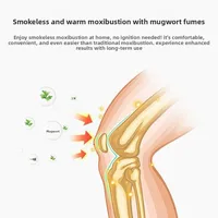 2PCS Wormwood Self Heating Knee Sleeve Warmer Knee Pad Women Men Older Arthritis Joint Pain Relief & Tendonitis Injury Recovery 6