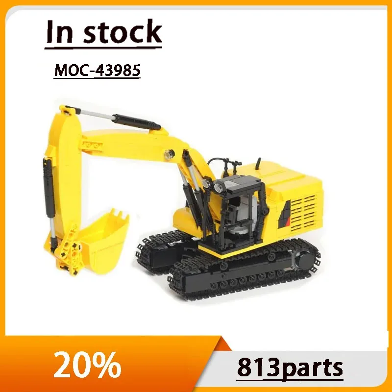 

MOC-43985 Small 320 Urban Excavator Assembly Stitching Building Block Model • 813 Building Block Parts MOC Creative Toy Gift