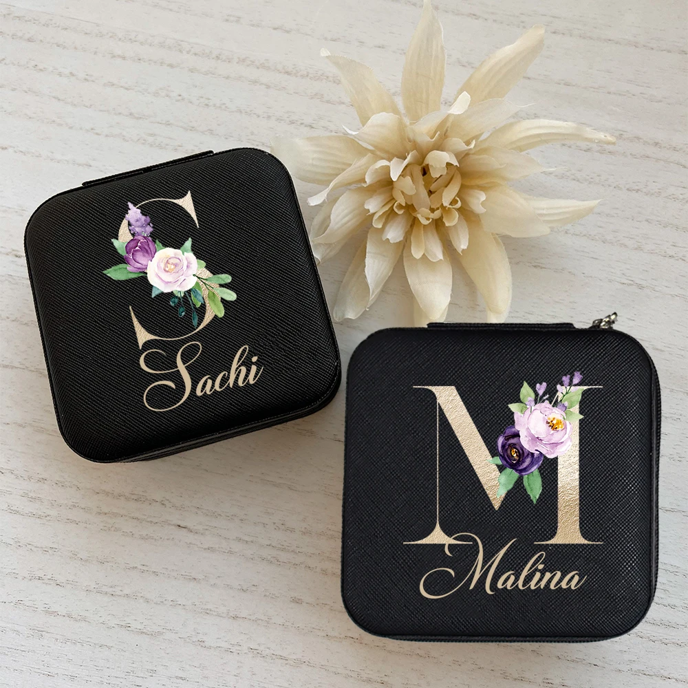 Bridesmaid Gifts Jewelry Box Bride Tribe Travel Jewelry Organizer for Bridesmaid Boxes Wedding Bachelorette Party Favors