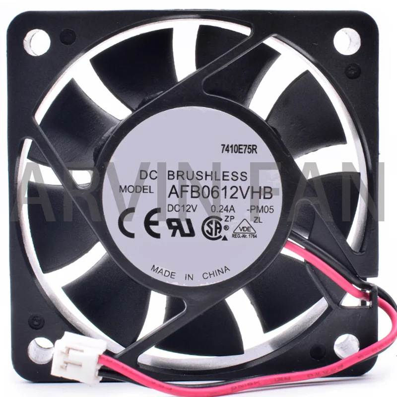 

Brand New Original AFB0612VHB 6cm 6015 60x60x15mm 60mm Fan 12V 0.24A Power Transformer Ball Cooling Fan