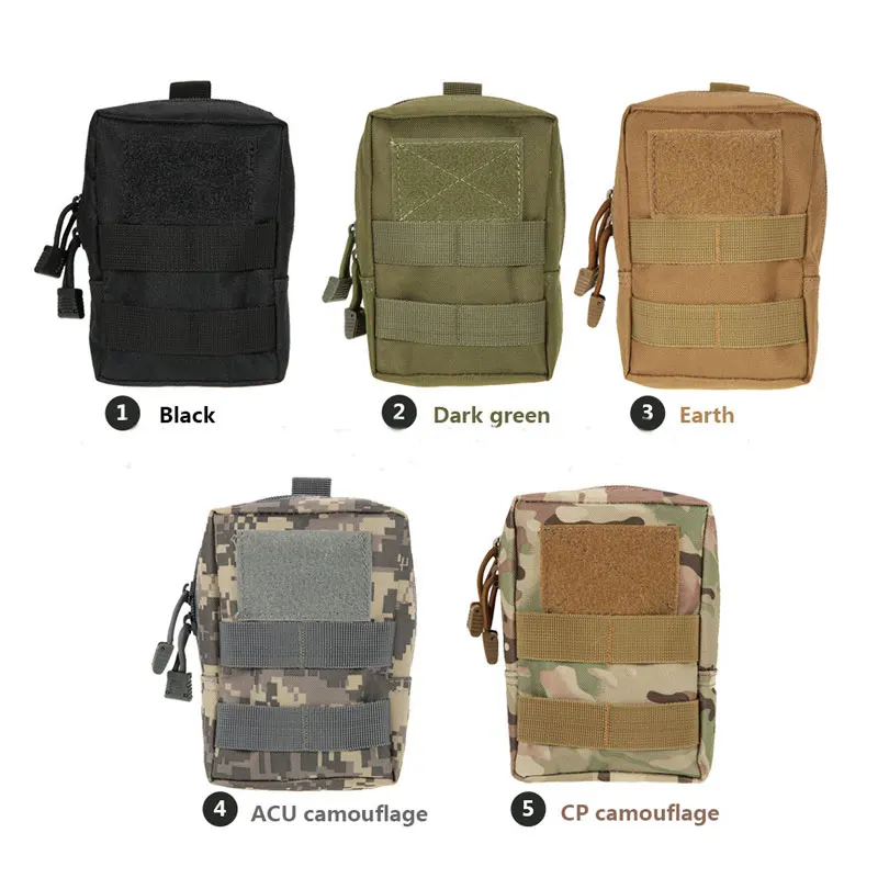 Tactical Molle System Medical Pouch 1000D Utility EDC Tool Accessory Waist Pack Phone Case Airsoft Hunting Pouch