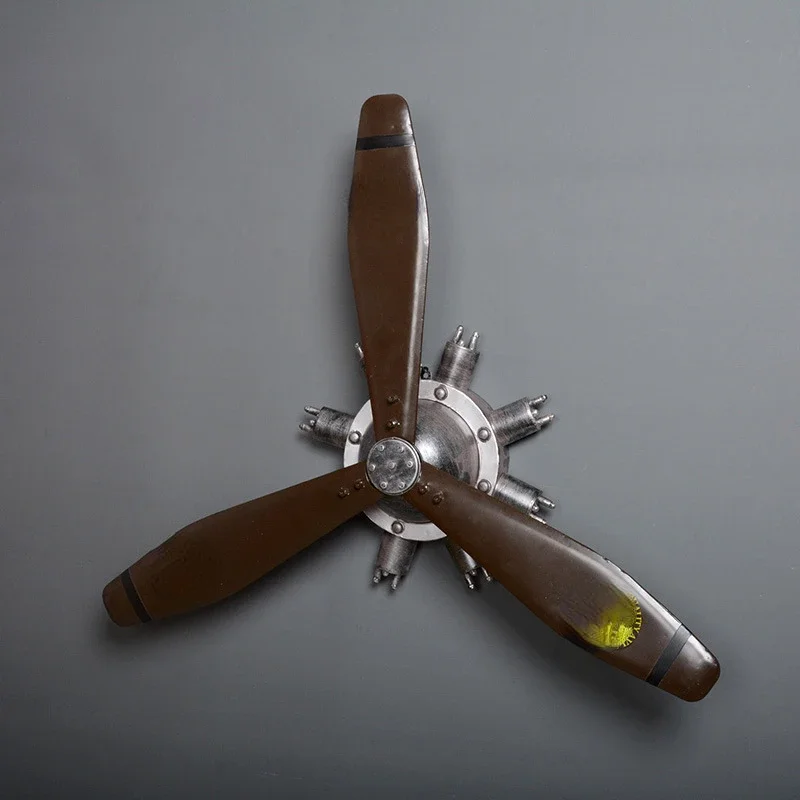 Retro Large Airplane Propeller Metal Wall Hanging Decor Crafts Cafe Restaurant Bar Hang Kids High Quality